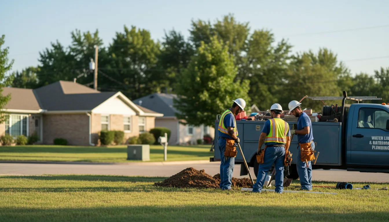 Residential water line and bathroom plumbing service in Adrian, MI
